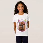 Petten van Alpaca Wearing Party T-shirt (Voorkant volledig)