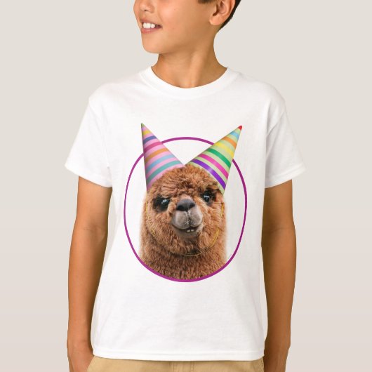 Petten van Alpaca Wearing Party T-shirt (Voorkant)