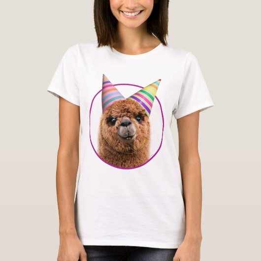 Petten van Alpaca Wearing Party T-shirt (Voorkant)