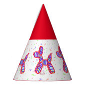 Petten van ballonvaarders die partij zijn bij papi feesthoedjes (Links)