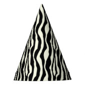 Petten van Chic Zebra Print Party Feesthoedjes (Voorkant)