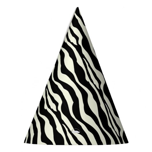 Petten van Chic Zebra Print Party Feesthoedjes (Links)