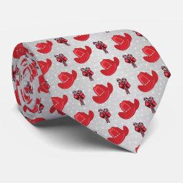 Petten van cowboy en snoepkanen Western Stropdas