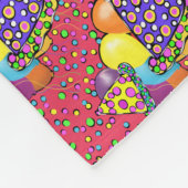 Petten van de Birthay Party Fleece Deken (Hoek)