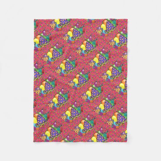 Petten van de Birthay Party Fleece Deken (Voorkant)