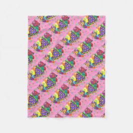 Petten van de Birthay Party Fleece Deken