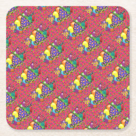 Petten van de Birthay Party Kartonnen Onderzetters