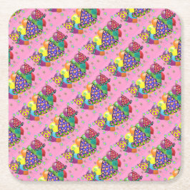 Petten van de Birthay Party Kartonnen Onderzetters