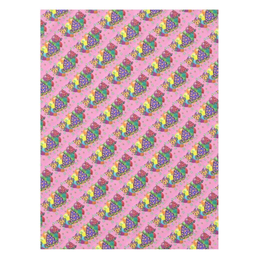 Petten van de Birthay Party Tafelkleed (Voorkant)