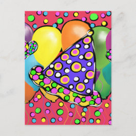 Petten van de Birthay Party Uitnodiging Briefkaart