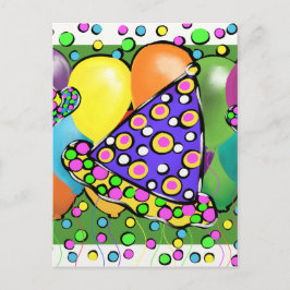 Petten van de Birthay Party Uitnodiging Briefkaart