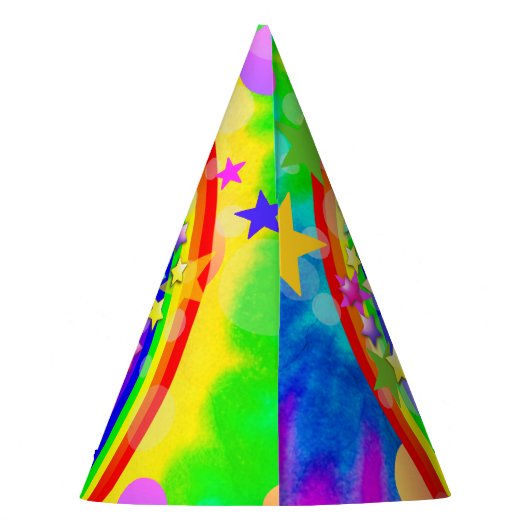 Petten van de Birthday Party Rainbow HAMbyWG Feesthoedjes (Achterkant)