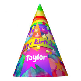 Petten van de Birthday Party Rainbow HAMbyWG Feesthoedjes