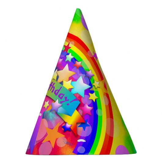 Petten van de Birthday Party Rainbow HAMbyWG Feesthoedjes (Rechts)