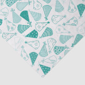 Petten van de blauwgroen partij tissuepapier (Detail)