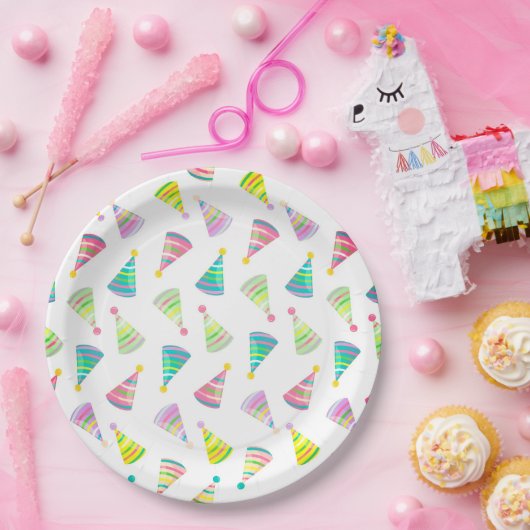 Petten van de feestpartij papieren bordje (Feest)
