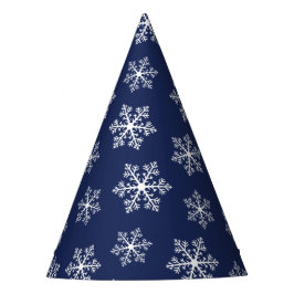 Petten van de Navy Snowflake Party Feesthoedjes