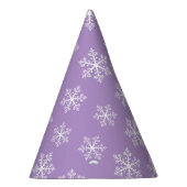 Petten van de Paarse Snowflake Party Feesthoedjes (Rechts)