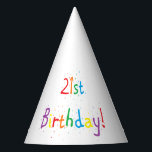 petten van de partij "21st Birthday" Feesthoedjes<br><div class="desc">"21ste verjaardag" Petten van de partij voor de speciale partij!</div>