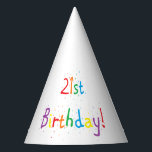petten van de partij "21st Birthday" Feesthoedjes<br><div class="desc">"21ste verjaardag" Petten van de partij voor de speciale partij!</div>