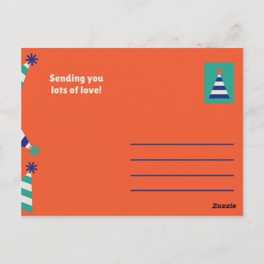 Petten van de partij briefkaart (Achterkant)