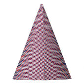 Petten van de rode, witte, blauwe Gingham-PAPER-PA Feesthoedjes (Achterkant)