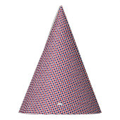 Petten van de rode, witte, blauwe Gingham-PAPER-PA Feesthoedjes (Links)