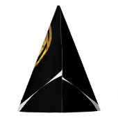 Petten van de zwarte tovenaar Wolf & Dragon Gold Feesthoedjes (Achterkant)