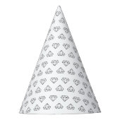 Petten van Diamond Pattern Party Feesthoedjes (Voorkant)