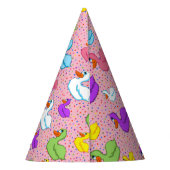 Petten van grote en kleine opleggers feesthoedjes (Achterkant)