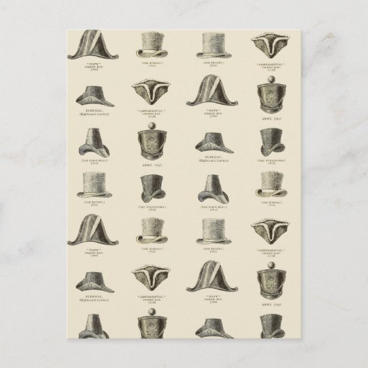 Petten van  Mannen Briefkaart (Voorkant)