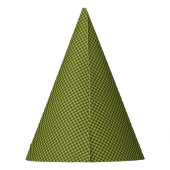 Petten VAN Olive Green Gingham-PAPER PARTY Feesthoedjes (Achterkant)
