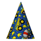 Petten van partijen bij bouwgebiedpapier feesthoedjes (Links)