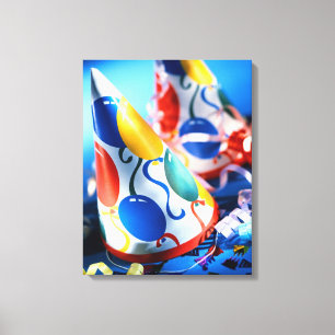 Petten van partijen canvas afdruk