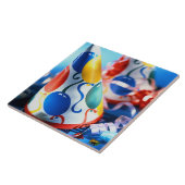 Petten van partijen tegeltje (Zijkant)