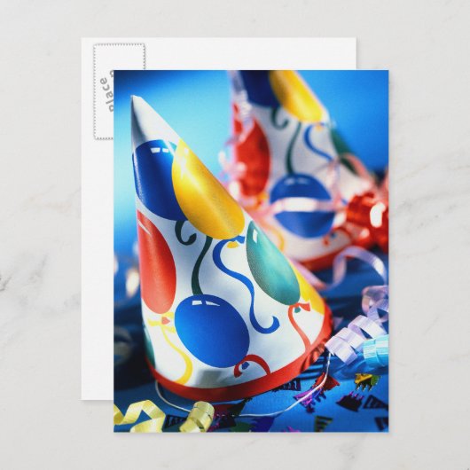 Petten van partijen uitnodiging briefkaart (Voorkant / Achterkant)