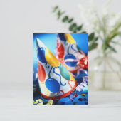 Petten van partijen uitnodiging briefkaart (Staand voorkant)