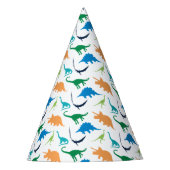 Petten van Preppy Dinosaur Birthday Party Feesthoedjes (Voorkant)