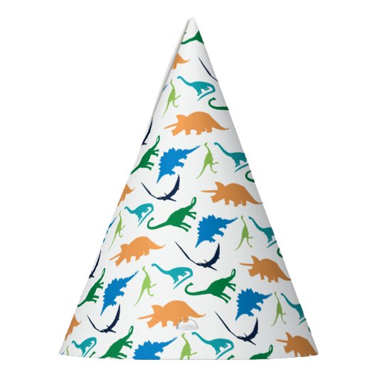 Petten van Preppy Dinosaur Birthday Party Feesthoedjes (Links)