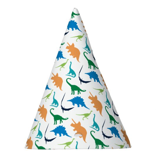 Petten van Preppy Dinosaur Birthday Party Feesthoedjes (Rechts)