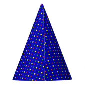 Petten van primaire polaire dots-Blue-PAPER-PAPIER Feesthoedjes (Achterkant)