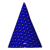 Petten van primaire polaire dots-Blue-PAPER-PAPIER Feesthoedjes (Rechts)