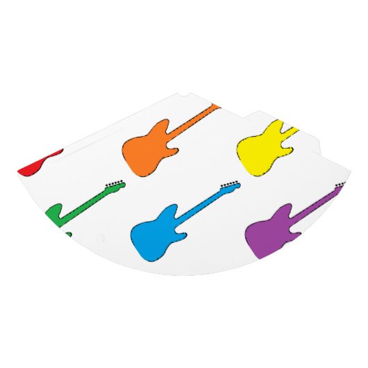 Petten van Rainbow Guitar Party Feesthoedjes (Voorkant)