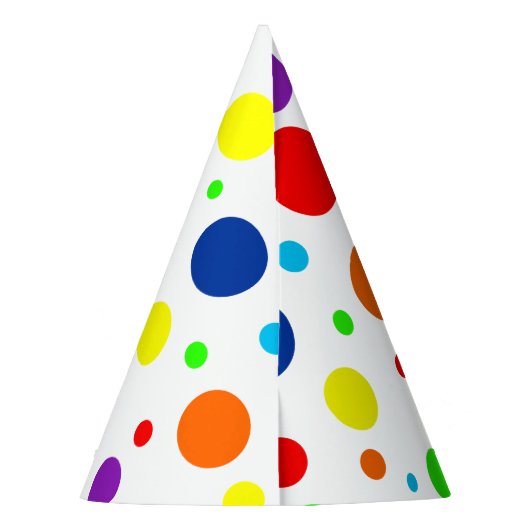 Petten van regenboogspots feesthoedjes (Achterkant)