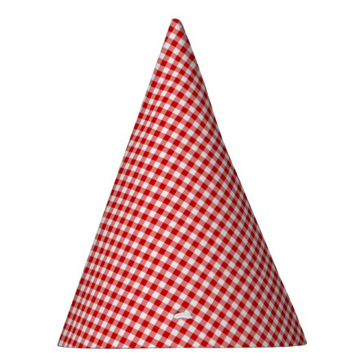 Petten VAN Rood-witte Gingham-PAPER PAPER Feesthoedjes (Rechts)