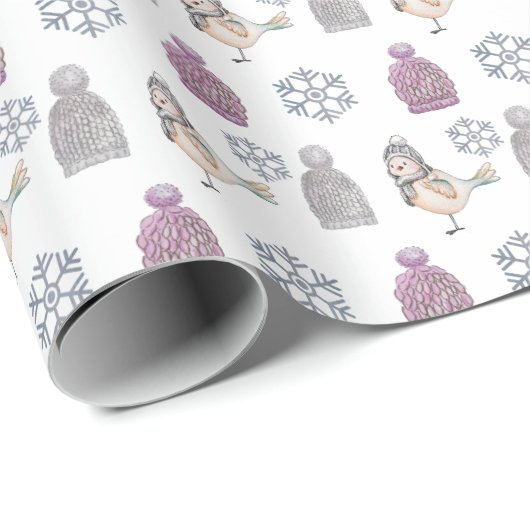 Petten van wolkiet en spoelrijen cadeaupapier (Rol Hoek)