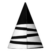 Petten van zwarte en witte feestjes feesthoedjes (Achterkant)