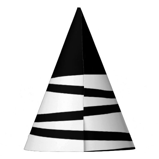 Petten van zwarte en witte feestjes feesthoedjes (Achterkant)