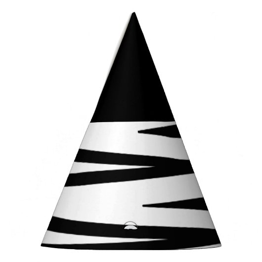 Petten van zwarte en witte feestjes feesthoedjes (Links)