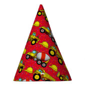Petten voor bouwsite papier feesthoedjes (Rechts)